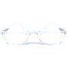The Felix Rectangle Half Frame Reading Glasses, Unisex Half Rim Readers + 2.00 Clear