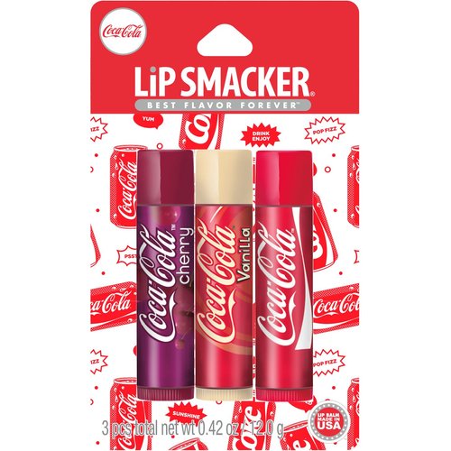 Lip Smacker Coca-Cola Lip Balm, 3 Flavor Set (Pack of 2)