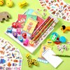Pasimy 70 Pcs Circus Party Favors Set Carnival Notebook Pencil Clown Stamp Pencil Sharpener Eraser Sticker Circus Animal Party Gift for Circus Birthday Party Baby Shower Decorations Supplies