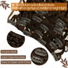 Hetto 14'' Clip in Extensions Wavy Human Hair Natural Curly Clip in Hair Extensions 7Pcs 105g +20g #4 Dark Brown Hair Extensions Clip in Human Hair Extensions Curly Hair