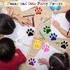 Weecent 32 Pcs Party Favors Kids Stationery Include 8 Colors Paw Print Pencil and Notpads Colorful Wooden Writing Pencils and Small Notebooks for Birthday Gifts Classroom Supplies