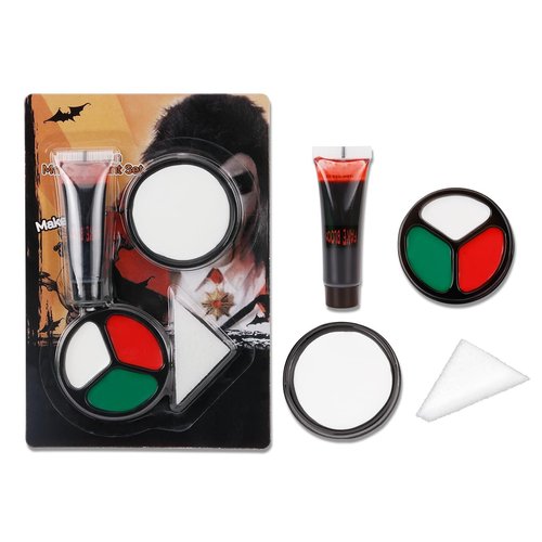 Halloween Makeup Kit with Fake Blood, Special Effect Face Body Paint for Cosplay Halloween Party Supplies Vampire Zombie Makeup Kids Adult, Makeup Set for Cosplay Halloween Party Supplies (B Set)