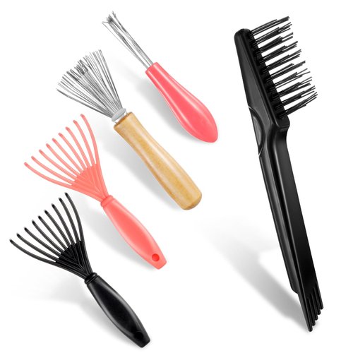 5Pcs Hairbrush Cleaner Brush Cleaner Tool Clean The Comb Multifunctional Hair Brush Cleaner Removing Hair Dust Home Salon Use
