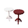 Miniature Dollhouse End Table 1:12 Scale Wooden Furniture Round Side Tea Table Model for Dollhouse Living Room Scene Decoration Gift (Brown)