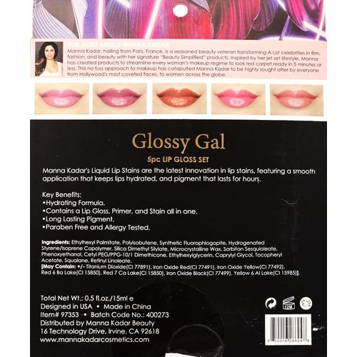 Manna Kadar Glossy Gal 5pc Lip Gloss Set