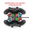 Controller Charger Dock for Nintendo Switch, 6 in 1 Charging Station for Nintendo Switch Joy-Con Controllers and Pro Controllers Black(Not for PowerA Pro Controllers)