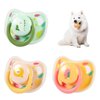 PEUTIER 3pcs Dog Pacifiers, Silicone Puppy Kitten Calming Pacifier Cute Dog Pacifier Chew Toy Pacifier Dog Toy for Small Dogs Cats (3 Colors)