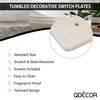 Questech Decor Single Toggle Light Switch Cover, 1-Gang Electrical Wall Plate, Single Switch Standard Size Receptacle Cover, Decorative Tumbled Texture, Sand