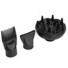 3Pcs Hair Dryer Nozzle Diffuser Set, Multifunction Hair Blow Dry Nozzle Diffuser Hair Dryer Nozzle Comb Brush Attachment Concentrator Hairdressing Salon Styling Tool