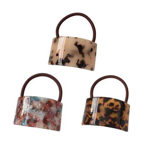 3 Pcs Acrylic Hair Ties Tortoise Shell Hair Rope Elastic Leopard Hair Bands Decorative Hair Cuff ...