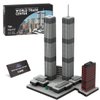 CubiMythx World Trade Center Building Blocks and Construction Toy, Collectible Architecture-Themed Model to Build and Display, Great Gift for Building Fans (982 PCS), 1:2000 Scale - Limited Nameplate
