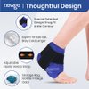 NEWGO Ankle Ice Pack Wrap for Swelling, Ice Pack for Ankle Injuires Reusable Ankle Cold Pack Wrap Hot Cold Therapy Ankle Ice Wrap for Sprained Ankles, Achilles Tendonitis Ankle - Blue