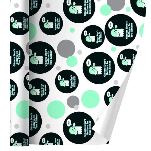 GRAPHICS & MORE Ghosts Don't Believe in You Either Funny Gift Wrap Wrapping Paper Roll