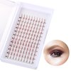 Glitter Lash Extensions, UHOMENY False Lashes for Eyelash Extensions D Curl Cosplay Eye Lashes Single Lash Spike Eyelash Extension Party Makeup Eyelashes, Mix 11-16mm (pink)