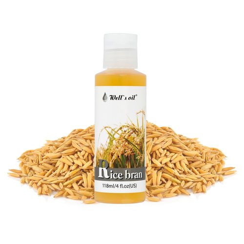 Well's Oil Rice Bran Oil | All-Natural | Refined, Cold Pressed | For Hair & Skin (4oz / 118ml)