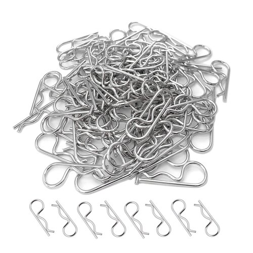 100pcs RC Body Clips R Cotter Pins for 1/10 Scale RC Car Body Shell Replacement Parts
