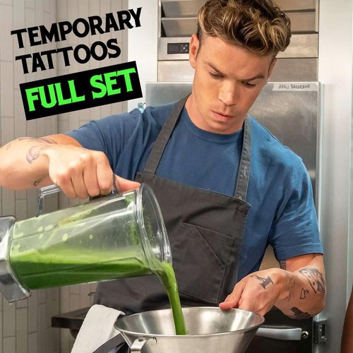 Luca Inspired Temporary Tattoos/Luca The Bear Halloween Costume/Luca Pastry Chef Costume Tattoos
