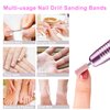 Ainiya Sanding Bands for Nail Drills, 80 pcs Small Bands with 3.1mm Mandrel Bit Nail Drill Bits 80#120#180#240# for Acrylic Nails Gel Manicures and Pedicure