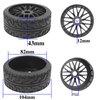 ShareGoo 1/8 RC Buggy Tires and 17mm Hex Wheels Rim OD 104mm Rubber Compatible with HSP HPI Arrma Typhon Kyosho Losi VRX Redcat Tamiya 1/8 Scale RC Off Road Buggy