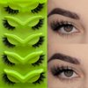 Natural Fox Eye Lashes Wispy False Eyelashes 15mm Fluffy Mink Lashes 3D Curl Fake Cat Eyelashes Multipack More sexy, charming and attractive by ELENINE (15mm, XYJ35)