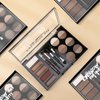 Apooliy Eyebrow Powder Palette Set, 12 Colors of Eyebrow Powder, 5 Colors of Eyebrow Mascara, 4 Eyebrow Stencils, Eyebrow Brush and Pencil, Volumizing Eyebrow Gel to Creates Natural Brows