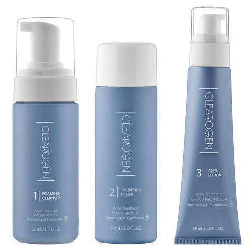Acne Treatment Kit, Acne Kit, Skin Care Acne, Acne Skin Care Set, Natural Anti-DHT Deluxe Set Original Formula Benzoyl Peroxide 3-Piece Set, 1-Month Supply