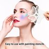 9Sheet Face Paint Stencils Face Body Painting Stencils Face Tattoo Stencil Face Tracing Stencils for Kids Adults Holiday Halloween Face Makeup Body Art Painting