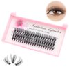 Dedila 8/10/12/14/16/17/18/20mm 60pcs 20 Root Grafting Individual False Eyelashes Mink Natural Long Eye Lashes Cluster Extension Makeup Beauty Fake Eyelash (12mm)