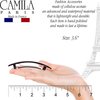 Camila Paris AD820 French Hair Barrette Clip for Girls, Black, Rubberized Metal Clasp, Strong Hold Grip Hair Clips for Women, No Slip and Durable Styling Girls Hair Accessories, Made in France