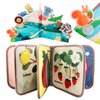 WbwZ Baby Busy Books Bath Toys Pastable Cognitive Touch and Feel Cloth Soft Crinkle Books Early Education Toys, Kids Infant Toddlers Christmas Birthday Gifts for Shower Bathtub Pool