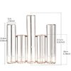 Bigsee Test Tube Vase for Flowers, Glass Vase with Metal Stand Racks Hydroponic Test Tube Vase Set of 5, Gold Hinged Plant Vases Display Set Table Centerpieces Vase for Home Decor