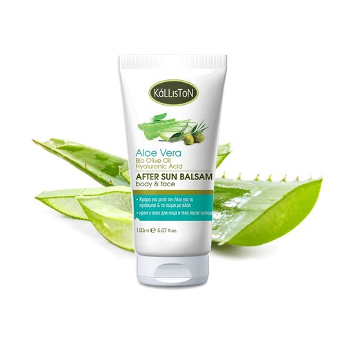 Kalliston, Organic Olive Oil &amp; Aloe Vera Lotion, Body &amp; Face Cream, After Sun Balsam, Greece, 5.0...