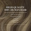 GOO GOO Clip in Hair Extensions Real Human Hair, 12inch 85g 7Pcs, 4/26/4 Balayage Chocolate Brown to Honey Blonde, Remy Human Hair Extensions Clip ins for Women, Natural Human Hair