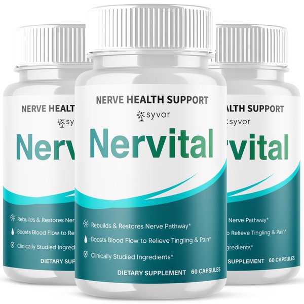 (3 Pack) Nervital Capsules, Official Nervital Supplement Pills with All Natural Ingredients, Advanced Formula for Optimal Health & Nerve Support with Premium Vitamins for Women & Men (180 Capsules)