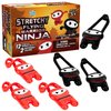 PICK A TOY Stretchy Flying Ninjas [12-Pieces] | Elastic Slingshot Ninja Toys for Boys & Girls | Great Birthday Party Favors Idea | Red & Black Colors | Eco-Friendly, BPA-Free Materials