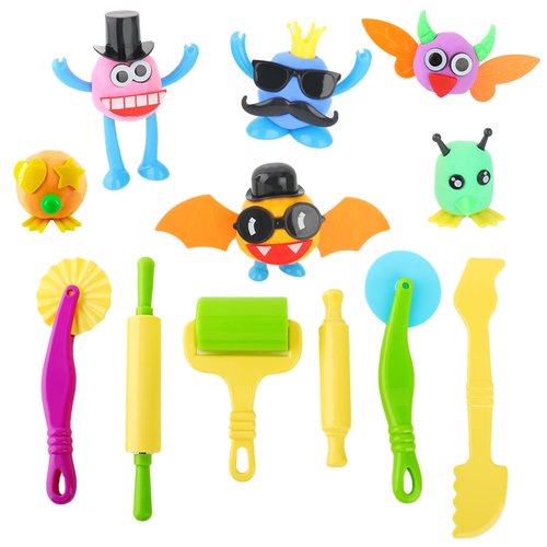 Play Dough Tools for Kids Ages 2-4 Playdough Tool Set with Molds Play Dough Set Roller for Play Dough Cookie Cutters Playdough Tool Kid Age 2-4 Play Dough Tools Set for Kids Ages 4-8 Modeling Clay