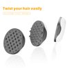 WTTORDE Silicone Curly Hair Brush, Twist Curl Comb for Afro Curls, Two-Sided Use Hair Wave Tool for Short Hair, Different Sized Holes Durable Curling Combs for Men Women, Gray