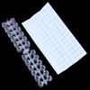 120 Pcs False Nail Display Tips Nail Art Display Chart Nail Art Color Display Tips Tool with Adhesive Sticker for Nail Polish Training Practicing (Transparent)