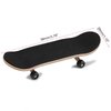HURRISE Wooden Finger Skateboards, 1Pc Maple Wooden+Alloy Fingerboard Finger Skateboards with Box Reduce Pressure Kids Gifts(Black)