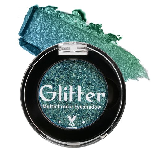 BEUSELF Teal Eyeshadow, Highly Pigmented Duochrome Eye Shadow Palette with Teal to Gold Shift, Waterproof Glitter Eyeshadow for Blue Green Eyes, Metallic Shade Eye Makeup Sparkle Eyeshadow,Talc Free