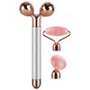 3-IN-1 Electric Jade Roller 3D Roller Facial Roller & Face Massager, Rose Quartz