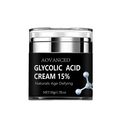 Glycolic Acid Cream with 15% Lifting & Firming Face Cream Hydrates & Moisturizes Improve Dark Spot Sagging Skin Fades Fine Lines Exfoliating Cleaning Pore Cream, 50g/1.7fl oz