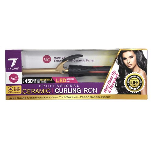 Tyche Professional Ceramic Curling Iron 5/8 inch