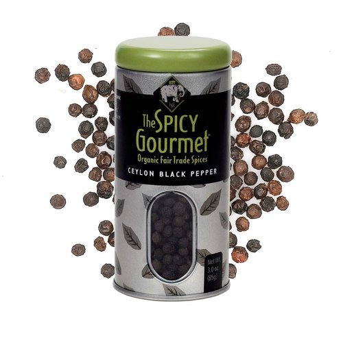 The Spicy Gourmet Organic Whole Black Pepper - 3.0 oz