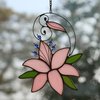 Lily Love Flower Gift for Her Women, Mothers Day Anniversary Love Gift for Wife Girlfriend, Stained Glass Window Hanging Floral Suncatcher Gift, Valentine Day Gift for Her