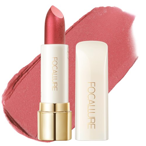 FOCALLURE Moisturizing Glitter Lipstick,Pearl Shimmery Finish,Hydrating Tinted Lip Balm with Creamy Texture,Long Lasting High Pigmented Lip Stain,Killer Queen
