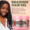 Braiding Gel Extra Hold 8.8 oz -Great For Braids,Twist, Locs & Smooth Edges - Braiding Gel Contains Rosemary Hair Growth Oil for Frizz Control, High Shine, Edge Control(Watermelon Flavour)