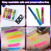 12 Color Glow in The Dark Face Paint Crayon Set,UV and Blacklight Makeup Neon Face and Body Painting for Kids Adults Mardi Gras Halloween BlackLight Birthday Masquerade Party Supplies (12 Multicolor)