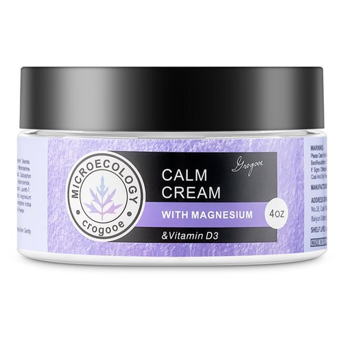 Crogooe Magnesium Calm Cream, [NATURAL & SAFE] Magnesium Lotion, Magnesium Calm Cream, Nighttime Magnesium Body Butter, Apply to Legs, Arms or Chest, With Magnesium & Vitamins D3, 4oz