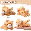 HyDren 16 Pcs Plush Animals Bulk Operation Small Cat Dog Plush Pet Stuffed Mini Kitten Puppy Toys for Birthday Animal Party Favors(Lying Cat)